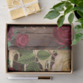 Mousseline abeilles rustiques et papier rose (Cadeau)