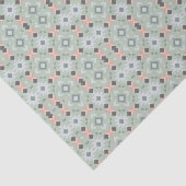 Mousseline Abstrait En Papier Tissu Rose Et Vert (Détail)