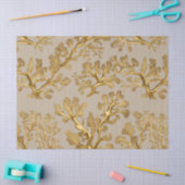Mousseline Algues d'or sur papier de fond de sable (Artisanat)