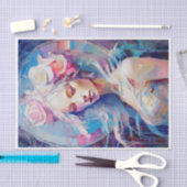 Mousseline Âme d'un ange, Pastel Papier Collage (Artisanat)