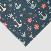 Mousseline Ancre de Noël côtière nautique Papier papier (Détail)