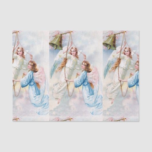 Mousseline Angles Avec Papier Tissu Bell (Recto)