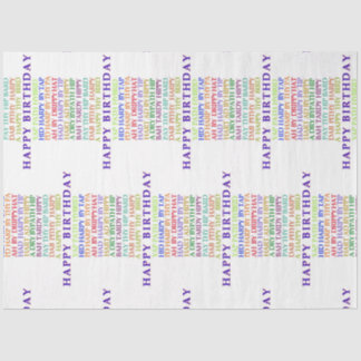 Mousseline Anniversaire Anagrams papier tissu