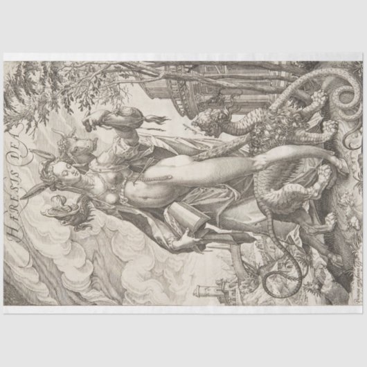 Mousseline Antonius Eisenhoit - Haeresis Dea Découpage Papier (Recto)