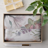 Mousseline Aquarelle Fleurs Découpage papier biseau (Cadeau)