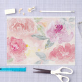 Mousseline Aquarelle Floral 2 - papier de tissu (Artisanat)