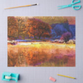 Mousseline Aquarelle forestière Automne 14 Découpage Papier p (Artisanat)