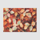 Mousseline Aquarelle Golden Feuille Gratitude Papier (Recto)