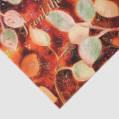 Mousseline Aquarelle Golden Feuille Gratitude Papier (Détail)