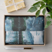 Mousseline Aquarelle Monts Découpage Papier Tissu (Cadeau)