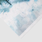 Mousseline Aquarelle Monts Découpage Papier Tissu (Détail)