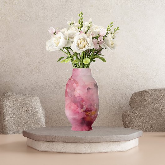 Mousseline Aquarelle rose Abstrait Découpage papier papier