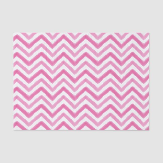 Mousseline Aquarelle rose Chevron Tissu Papier (Recto)