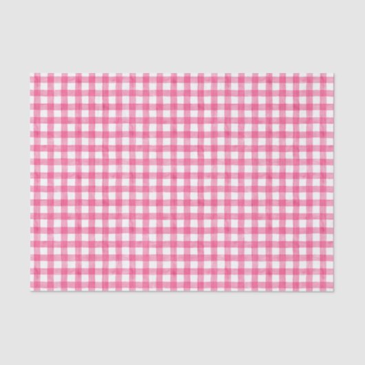 Mousseline Aquarelle rose En vichy papier (Recto)