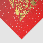 Mousseline Arbres de Noël dorés Papier Tissu de Noël (Détail)