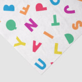Mousseline Arc en ciel Alphabet Scramble Papier (Détail)