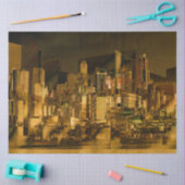 Mousseline Architecture de ville 1Papier de papier de découpa (Artisanat)