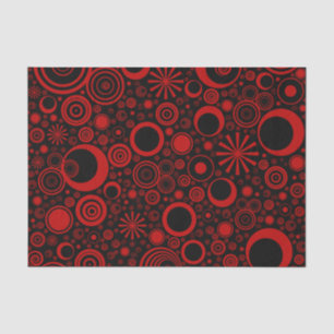 Mousseline ARRONDISSEMENT-Rouge-Noir-TISSU PAPIER