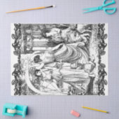 Mousseline Art Nouveau Dames Danser Découpage Tissu papier (Artisanat)