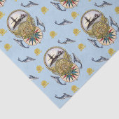 Mousseline Baleine d'un sous-marin de conte Papier de fond (Détail)