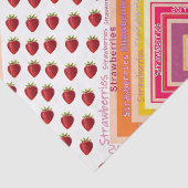 Mousseline Bande de papier de tissus fraise (Détail)