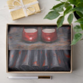 Mousseline Bas rayés Talons rouges Papier découpage (Cadeau)