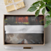 Mousseline Beagle en tant que pompier - Papier Tissu (Cadeau)