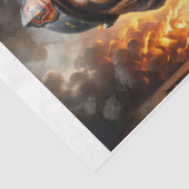 Mousseline Beagle en tant que pompier - Papier Tissu (Détail)