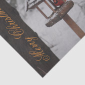 Mousseline Beau Cardinal Rouge Papier Tissu de Noël (Détail)