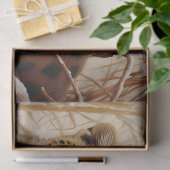 Mousseline Beau Leopards d'hiver Découpage papier de tissus (Cadeau)