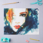 Mousseline Beau Mobilier Visage Découpage Papier Tissu (Artisanat)