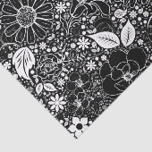 Mousseline Beautés botaniques - PAPIER À PAPIER noir-blanc-TI (Détail)