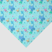 Mousseline Bébé Bleu Poussettes Envelopper Papier (Détail)