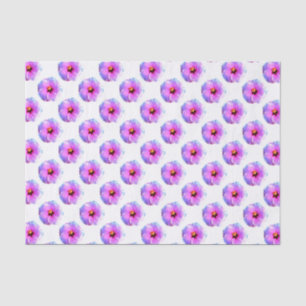 Mousseline Belle Fleur Rose  Papier Tissu 10lb Blanc