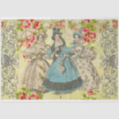 Mousseline Belles Dames, Découpage Tissu Papier (Recto)