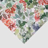 Mousseline Berries d'hiver et verdure Papier Tissu de Noël (Détail)