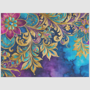 Mousseline Bijoux byzantin coloré Papier de tissus