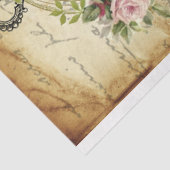 Mousseline Blue Bird & Cherry Blossom Antique Papier Découpag (Détail)