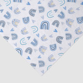 Mousseline Blue Boho Rainbow Thème Cadeau Tissu Papier (Détail)
