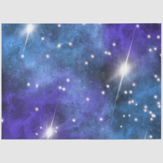 Mousseline Blue Galaxy Series Design 9 Tissu Papier (Recto)