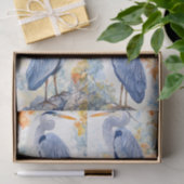 Mousseline Blue Heron Collage 1 papier décolpage (Cadeau)
