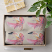 Mousseline Boho Fiona Flamant rose papier (Cadeau)