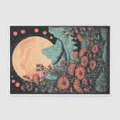 Mousseline Boho Moon and Flowers 6 découpage Papier (Recto)