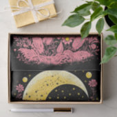 Mousseline Boho Moon et Fleurs 12 Découpage Papier (Cadeau)