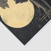 Mousseline Boho Moon et Fleurs 2 découpage papier (Détail)