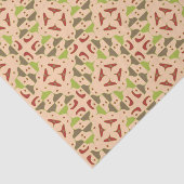 Mousseline Boho Retro Moderne Graphique Papier Tissu (Détail)