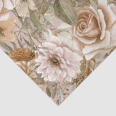 Mousseline Boho Rustic Floral Decoupage Papier Tissu (Détail)