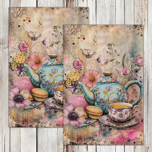 MOUSSELINE BOHO TEA PARTY DECOUPAGE TISSUE PAPIER