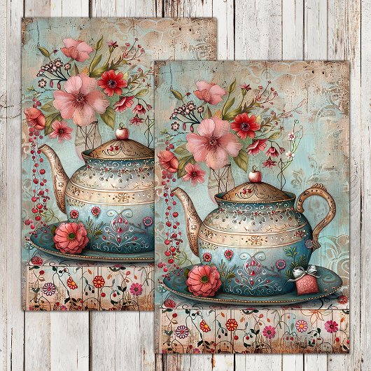 MOUSSELINE BOHO TEA PARTY DECOUPAGE TISSUE PAPIER