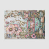 MOUSSELINE BOHO TEA PARTY DECOUPAGE TISSUE PAPIER (Recto)